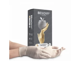 Перчатки латексные Benovy н/ст н/оп размер S № 50