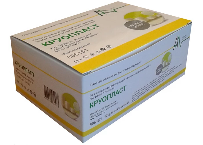 Пластырь полимерный Круопласт 2.5 х 500 см, плёнка, № 12