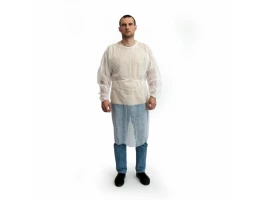 Халат Н/СТ хирург.,140 см.,пл.25 г/м2, рукава на резинке голубой №10