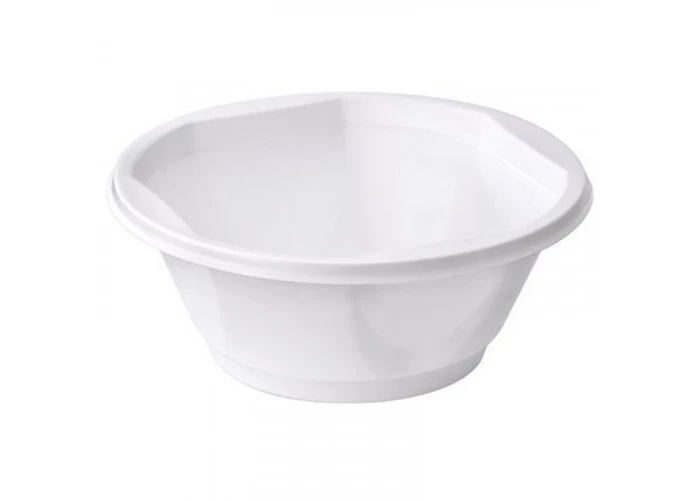 Тарелка одноразовая суповая 500 мл. белая 50 шт.уп