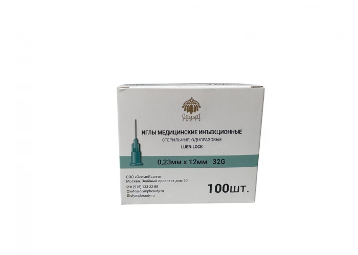 Игла для микроинъекций 32G (0.23 х 12 мм) № 100