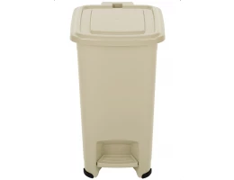 Контейнер для мусора 15 л 31х23,5х39,5 см ELCASA Слим, бежевый, с педалью, с ведром,пластик