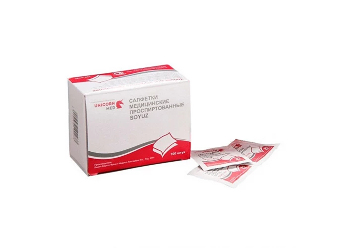 Салфетка спиртовая 6 х 10 см, этиловый спирт