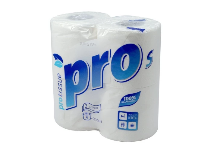 Бумага туалетная PROtissue Premium, 2 слоя, 4 рулона