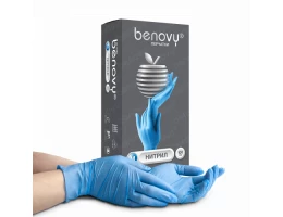 Перчатки нитрил Benovy размер XL голубые 100пар/уп