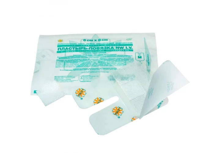 Повязка для фиксации катетеров 6 * 8 см, LEIKO I.V. 100 шт.уп.