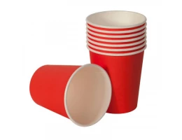 Стаканы бум.однораз. 250 мл красный цвет 50 шт.уп.
