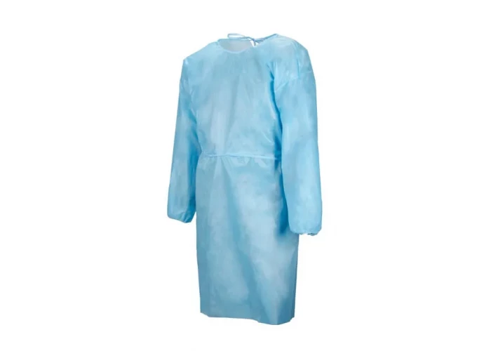 Халат одноразовый стерильный, рукава на резинке, пл. 25 г/м2, 140 см