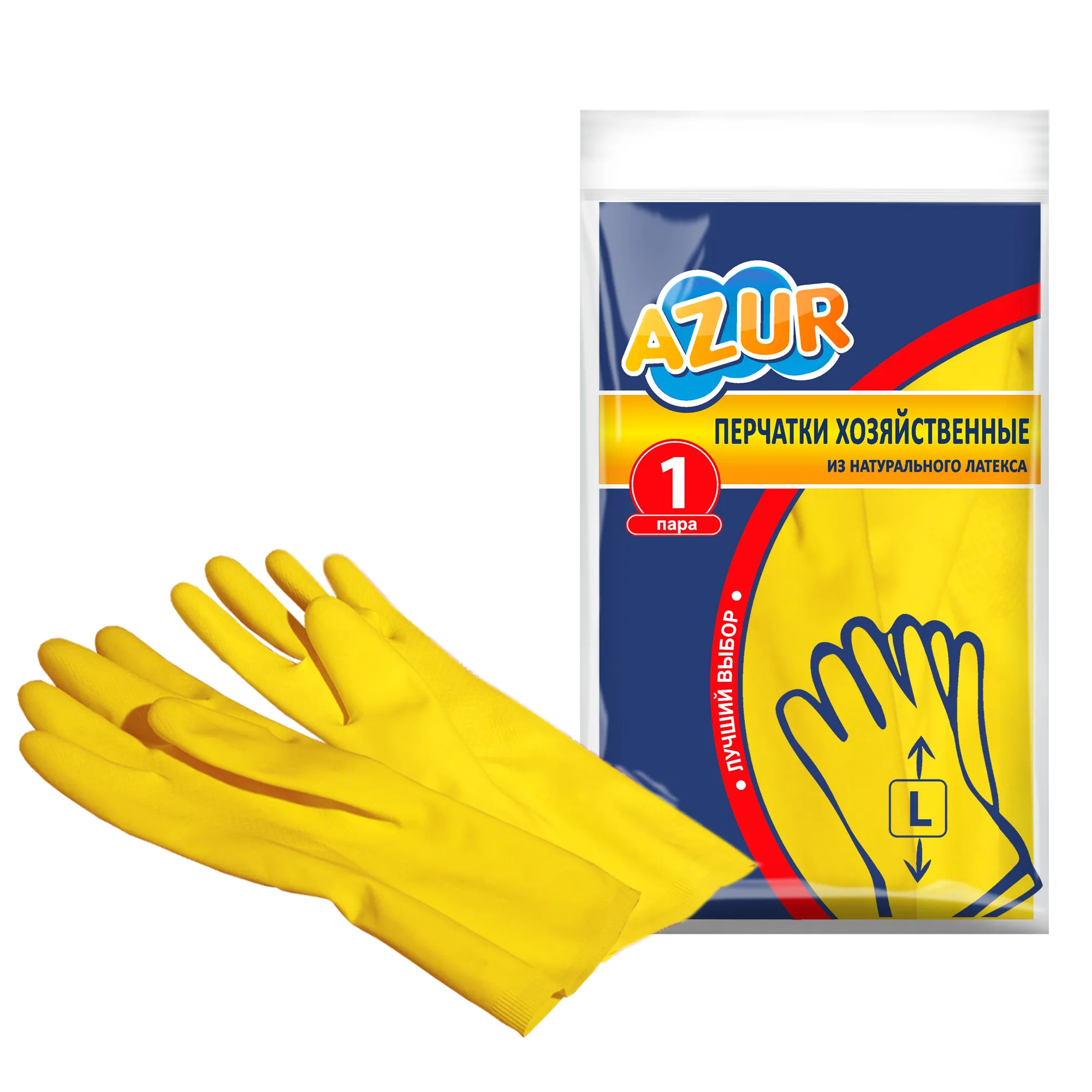 Перчатки резиновые AZUR, L